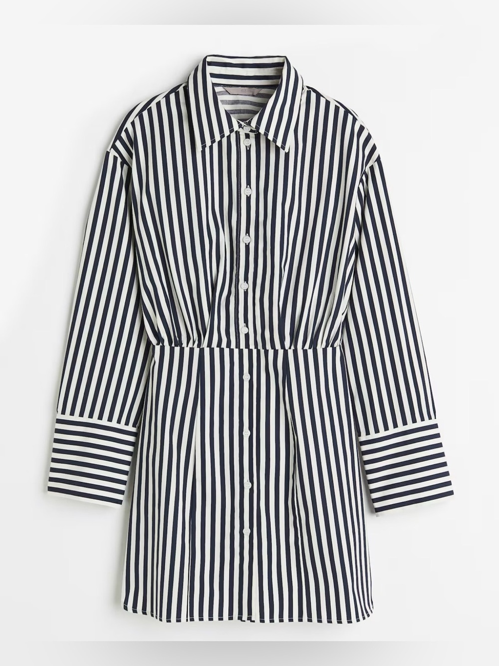 NWT H&M MODERN/CLASSIC STRIPED DRESS Sz.XXL LOOSE FIT BODICE, FITTED SKIRT